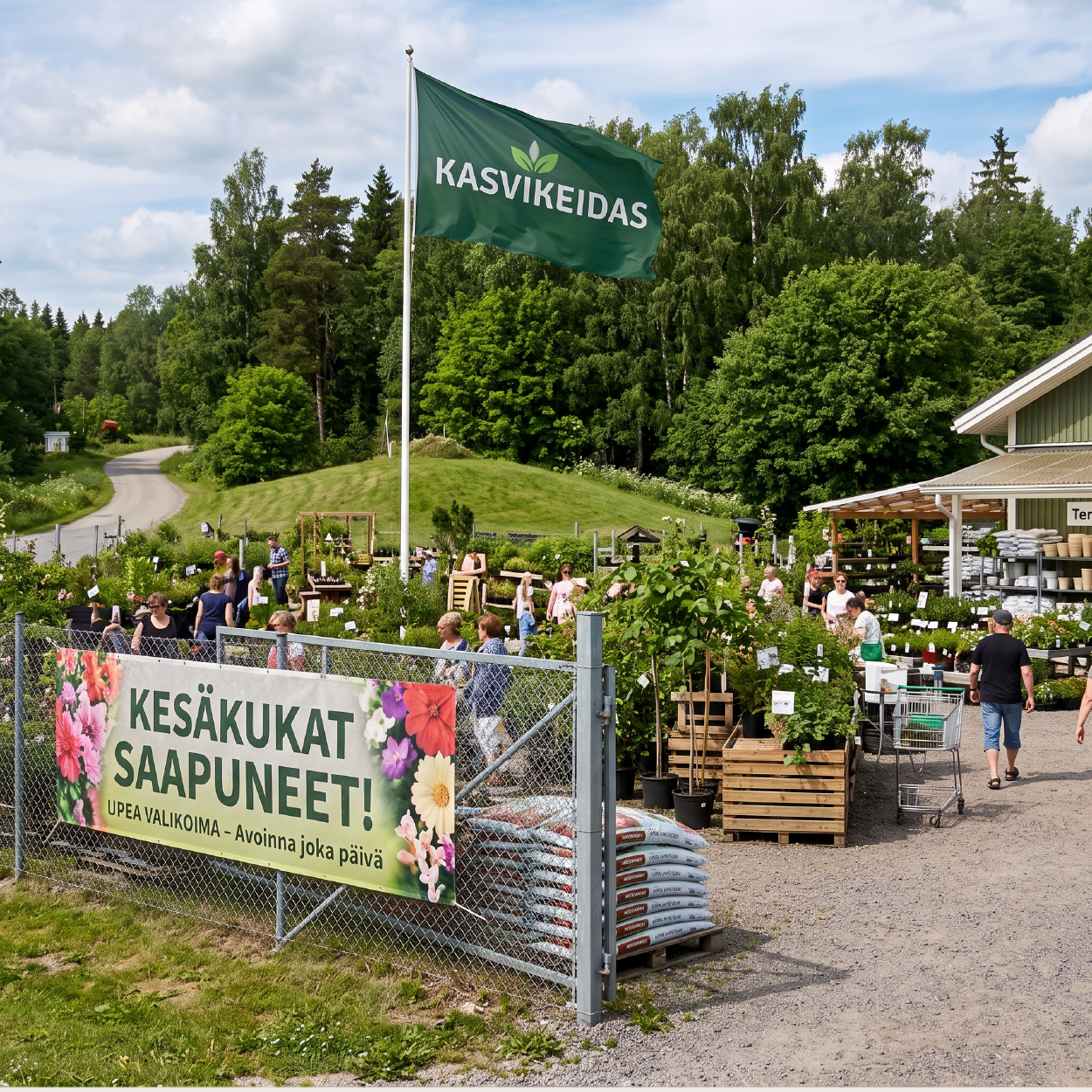 ECO Polyglans 115g B1 ECO Premium Lippukangas 115 g kevyt ja säänkestävä mainoslakana logolla ekologinen